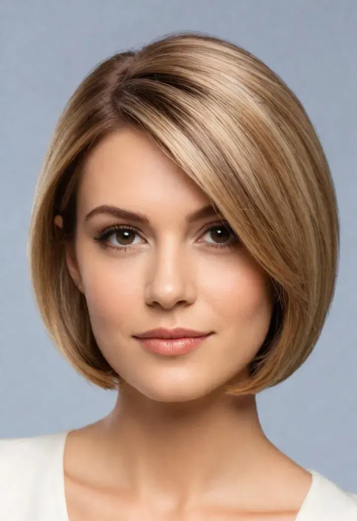 Side-Swept Bob Short Hairstyle For Women 