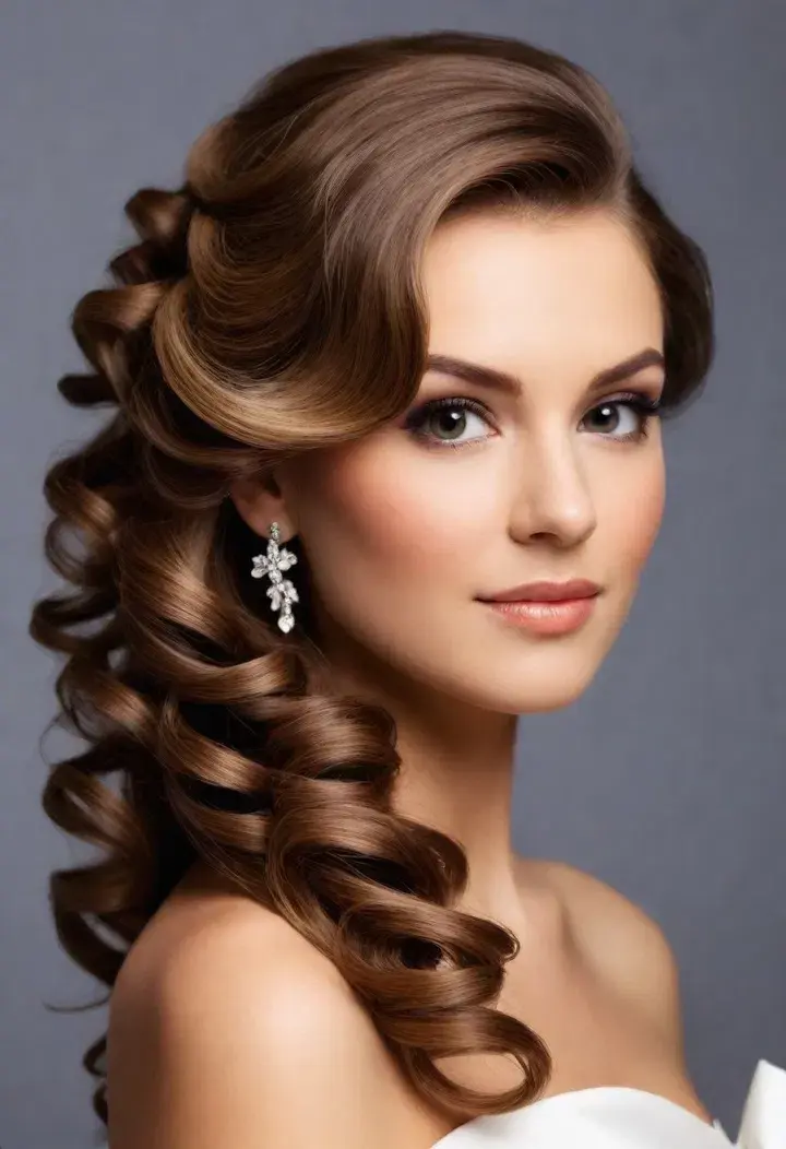 Side Swept Curls