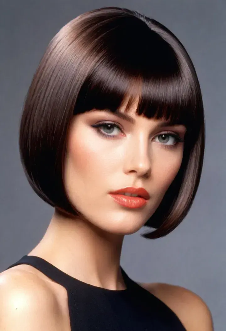 Big Hair, Bigger Attitude: 50 Best 80s Inspired Hairstyles 24 Sleek Bob 80s Hairstyle