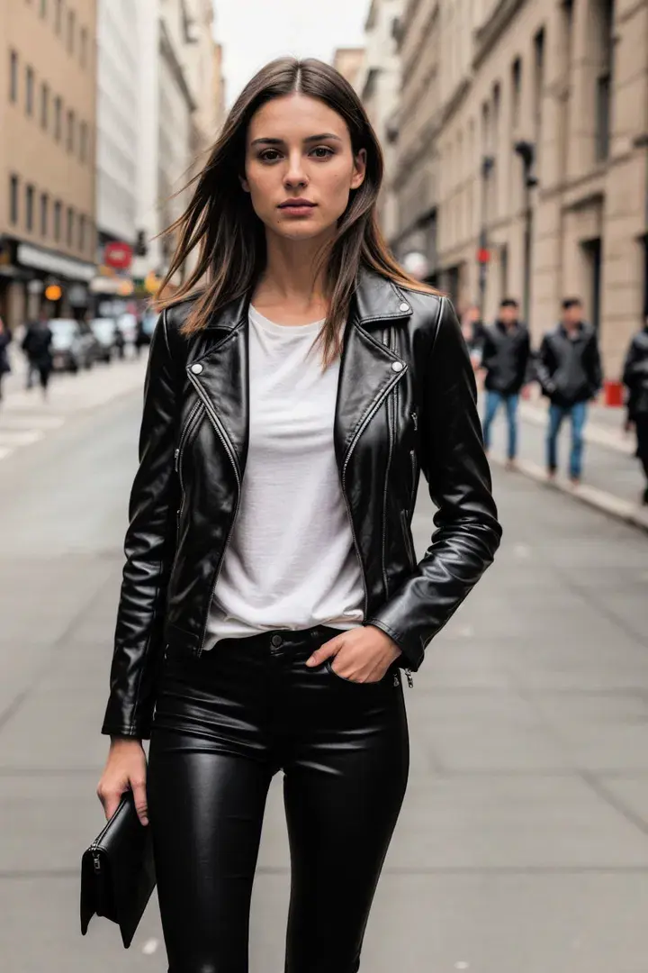  Sleek Leather Jacket