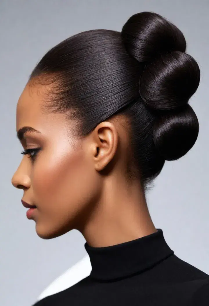 Sleek Low Bun hairstyle for black women