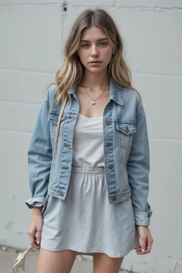 Slip Dress with a Denim Jacket