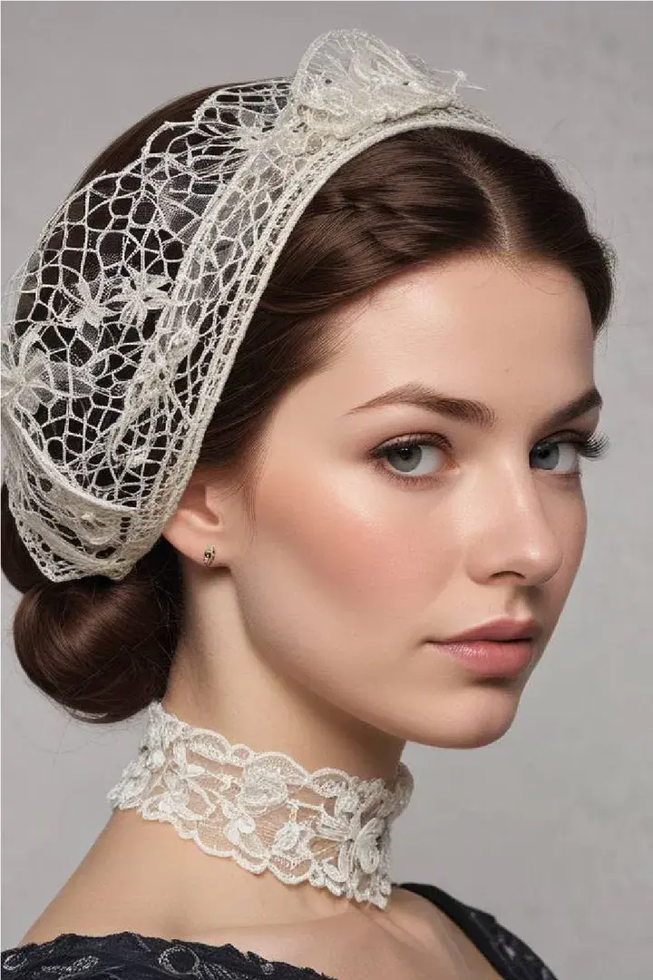  Snood Covering Victorial Hairstyle