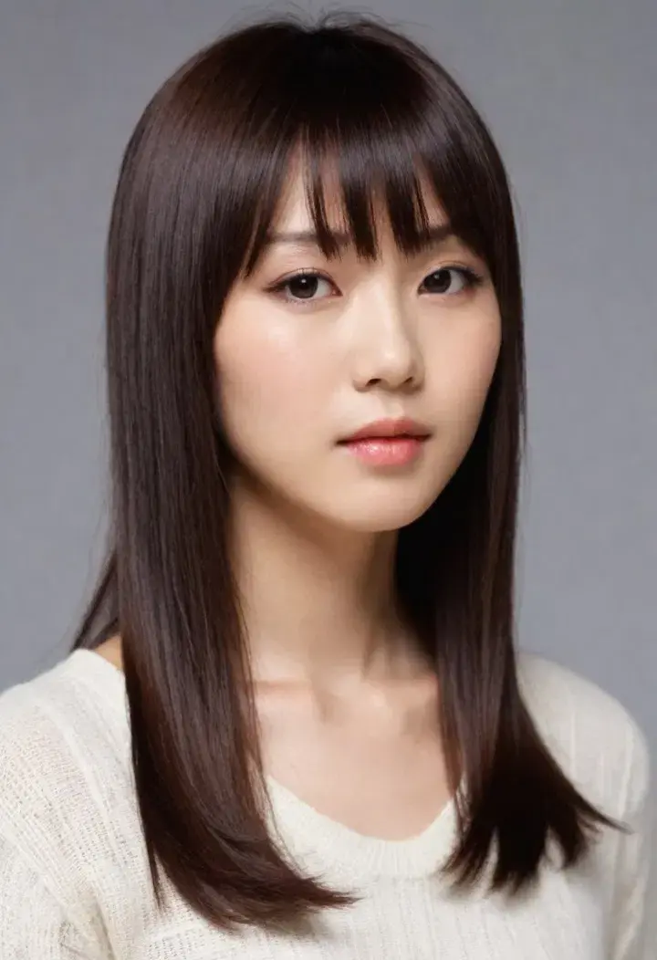 Soft Bangs Japanese hairstyle