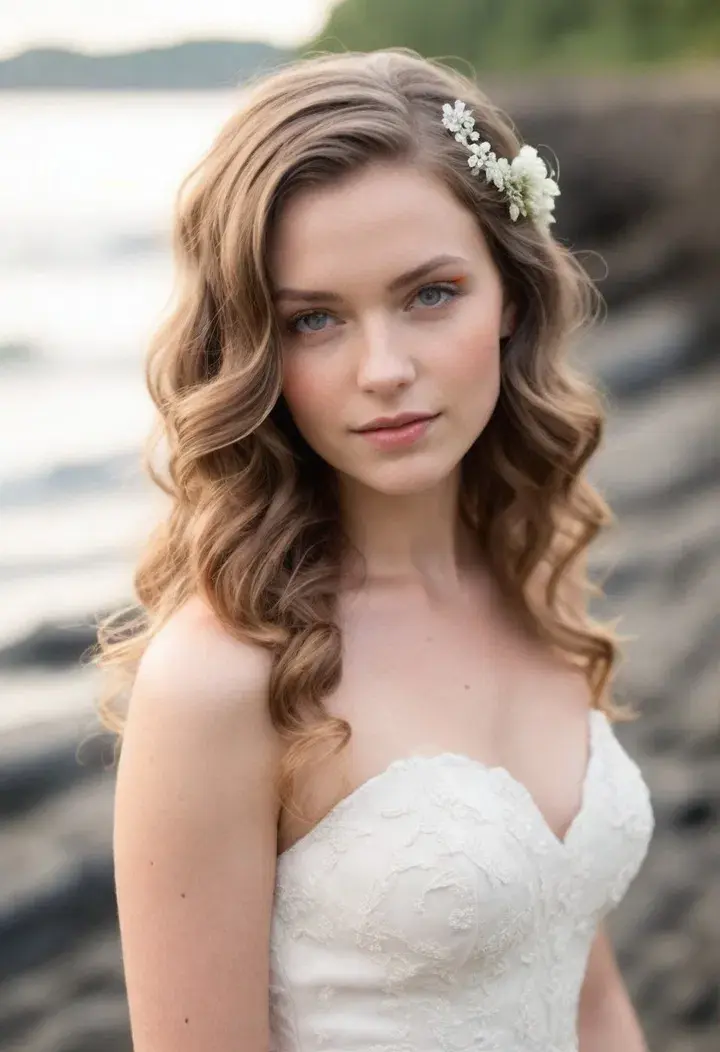 Soft Waves Wedding Hairstyle For Women