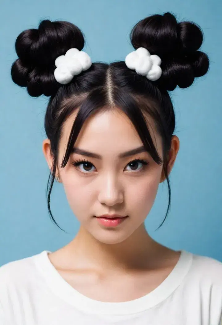 Space Buns Japanese hairstyle