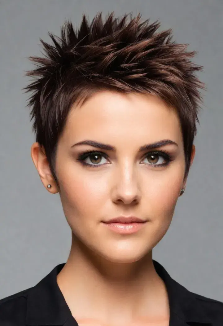  Spiky Cut Short Hairstyle For Women