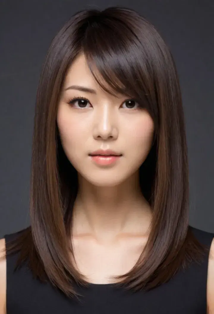 Straight with Volume Japanese hairstyle