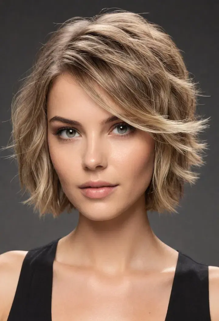 Textured Crop Short Hairstyle For Women 