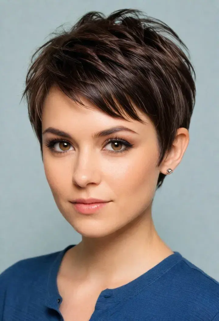 Textured Pixie Short Hairstyle For Women