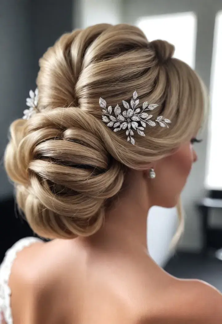 Textured Updo Wedding Hairstyle
