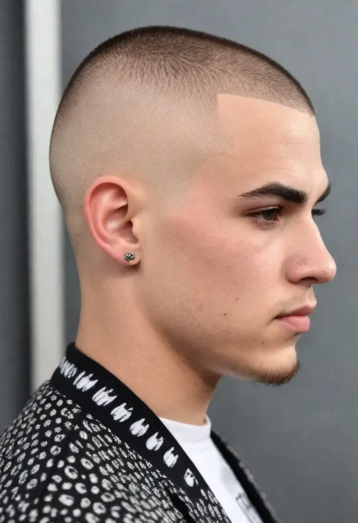  The Buzz Cut with Details punk hairstyle