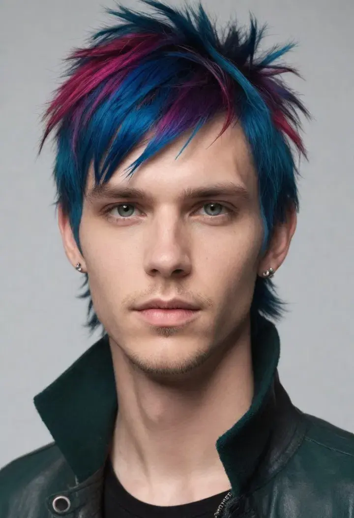 The Dyed Shag punk hairstyle