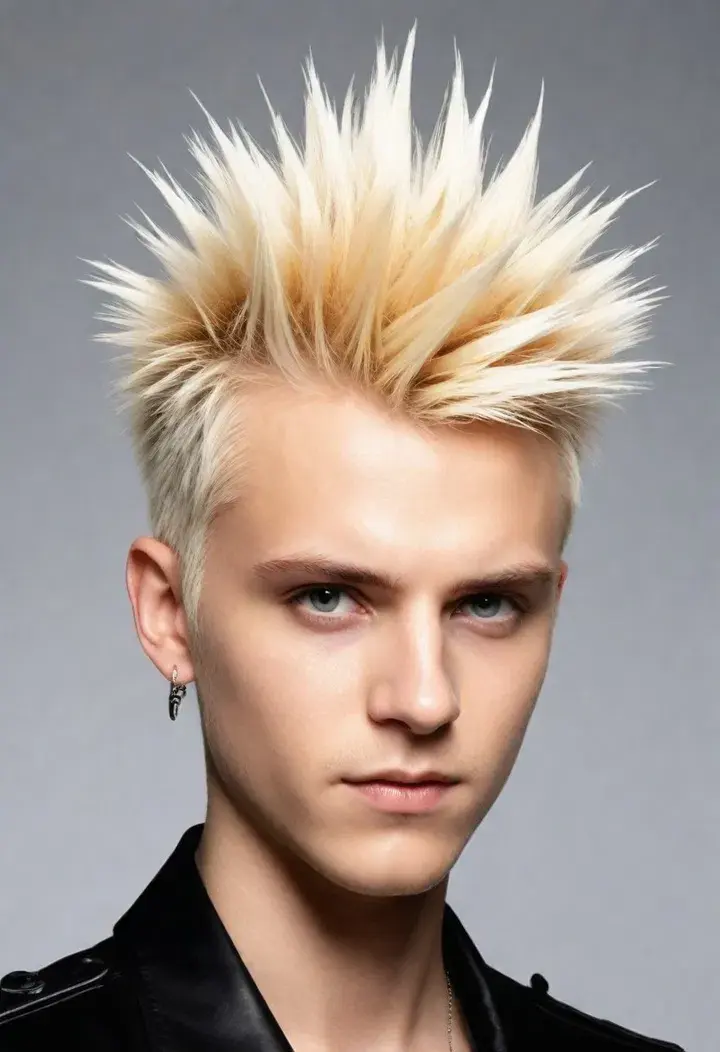 The Spiky Bleach Blond punk hairstyle