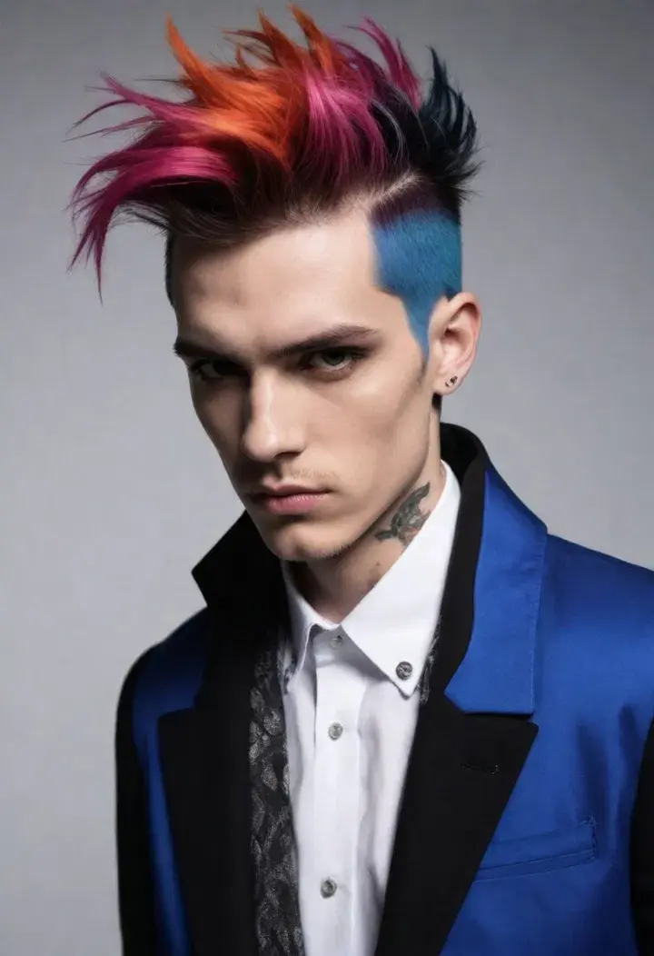  The Two-Tone Dyed punk hairstyle