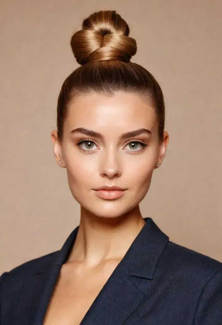 Top Knot haircut for around face