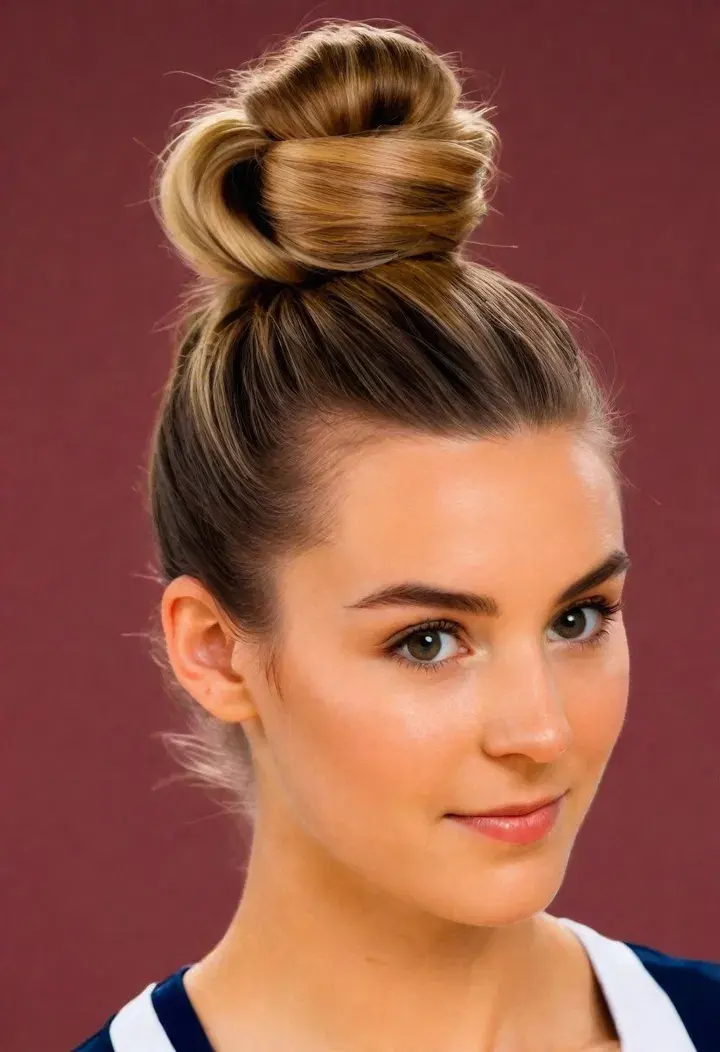 Top Knot volleyball haircut