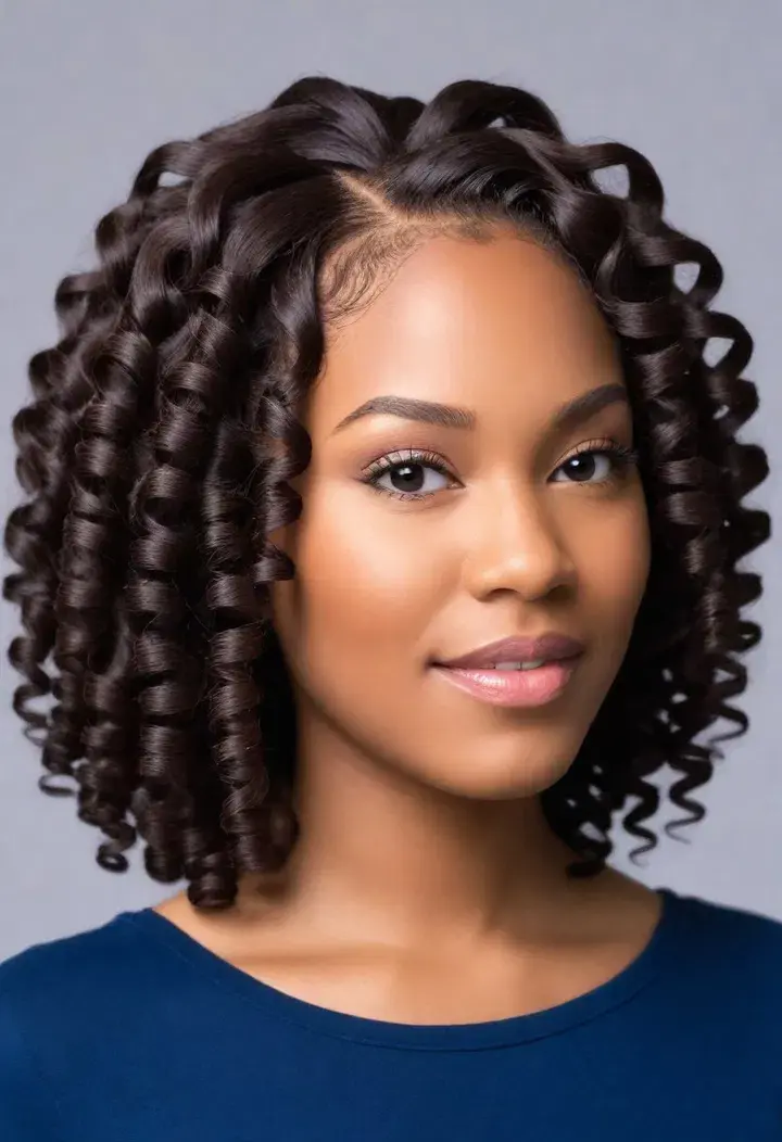 Twist and Curl hairstyle for black women