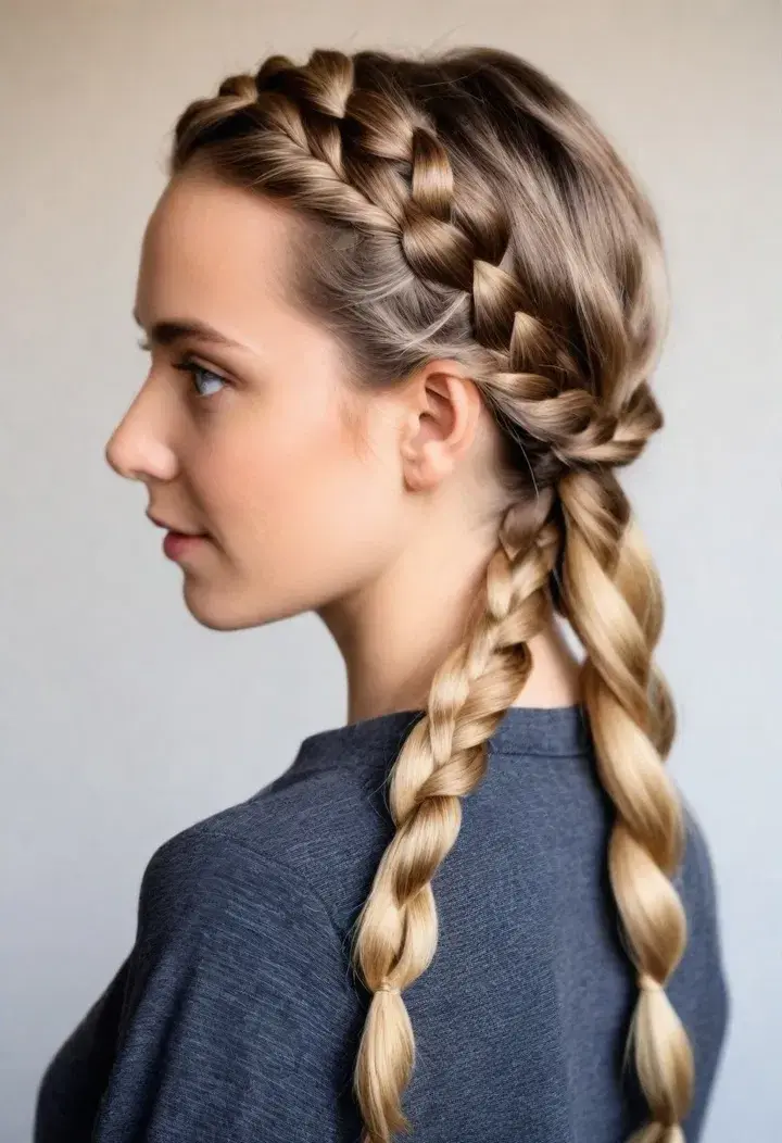 Twisted Crown Braid Hairstyle