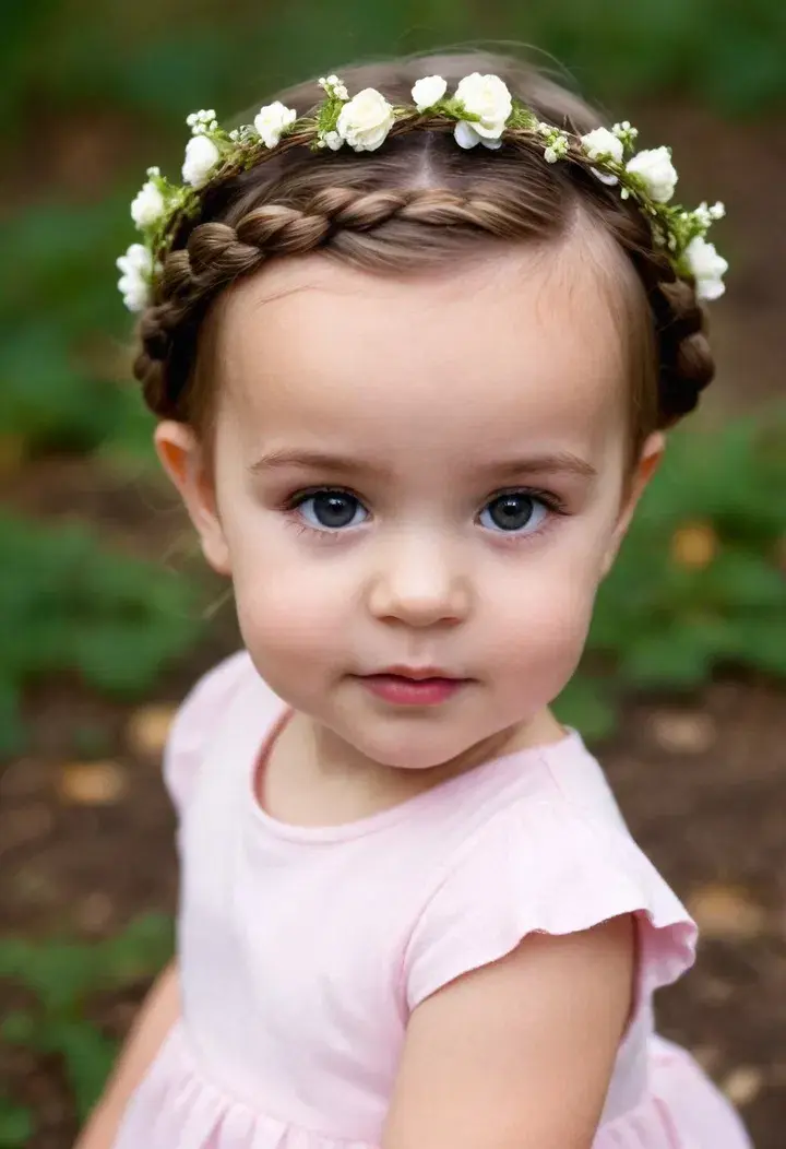 Twisted Crown Cute Baby Hairstyle
