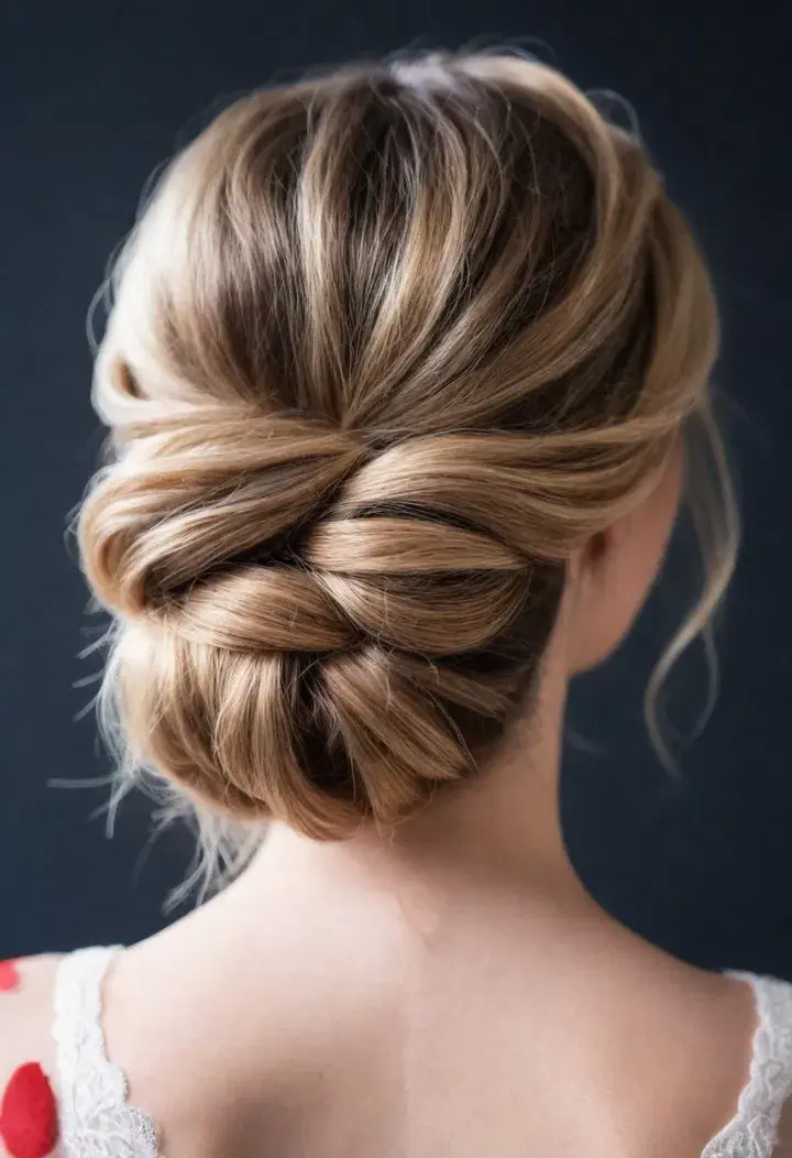 Undone French Twist Wedding Hairstyle