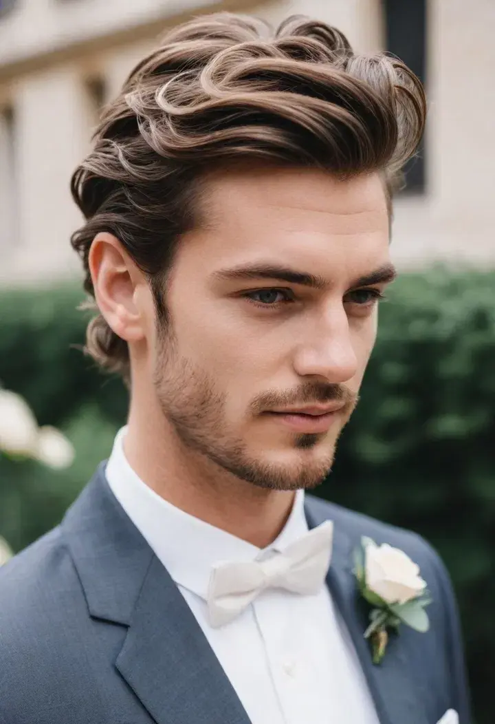  Undone French hairstyle for men