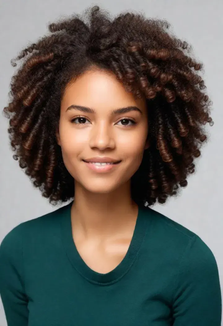 Wash and Go hairstyle for black girl