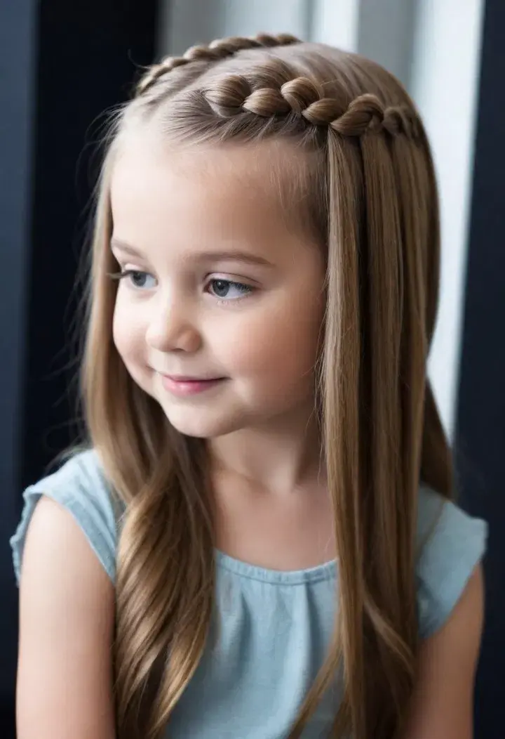 Waterfall Braid Cute Baby Hairstyle