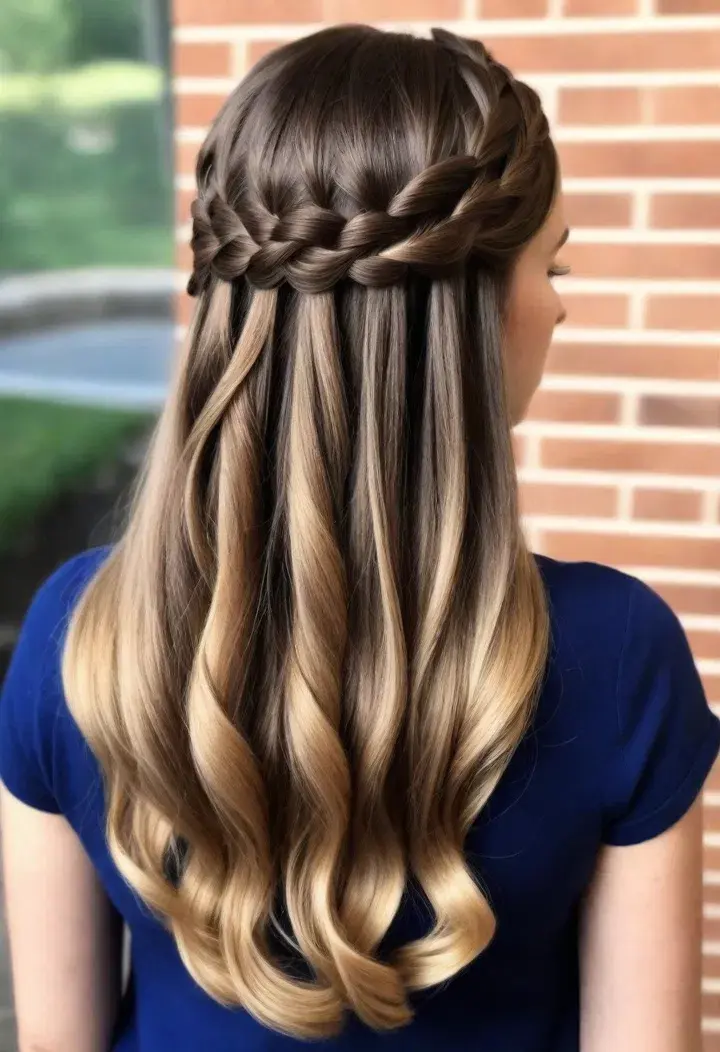 Waterfall Braid Hairstyle