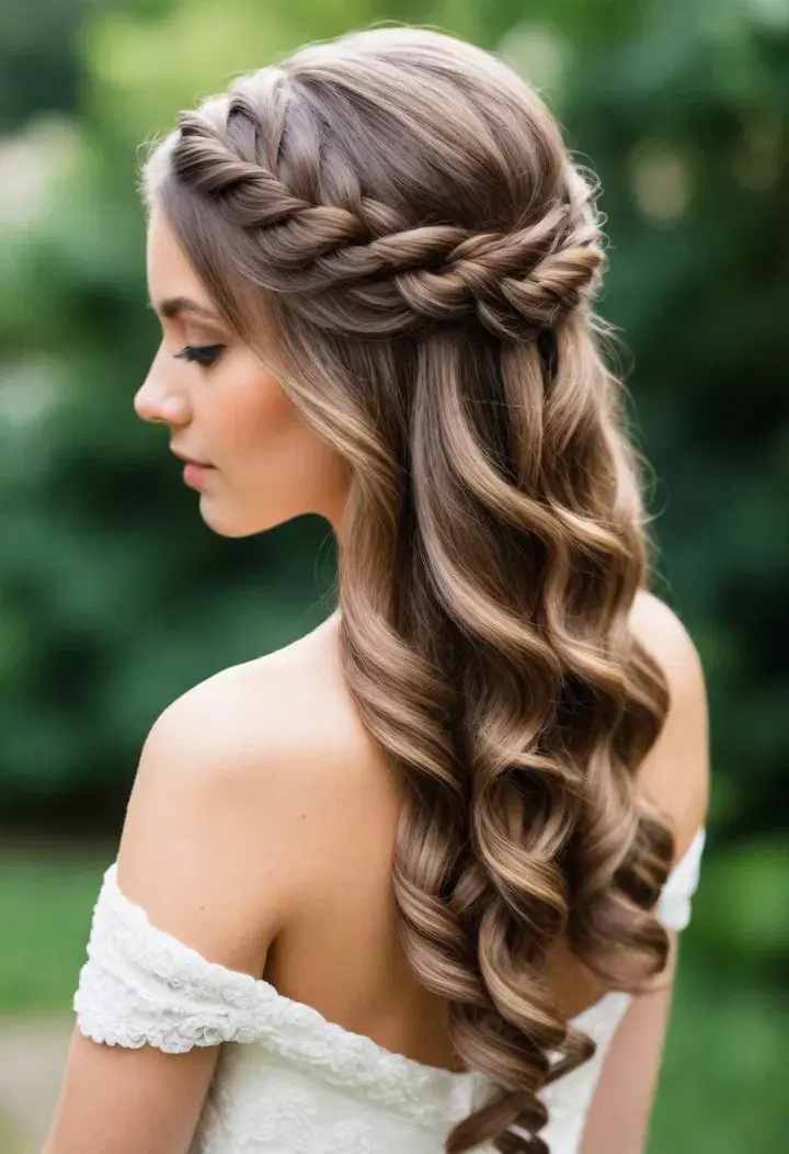 Waterfall Braids Wedding Hairstyle