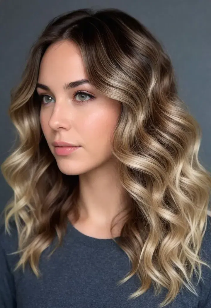 . Wavy Hair with Highlights for wavy hairstyle