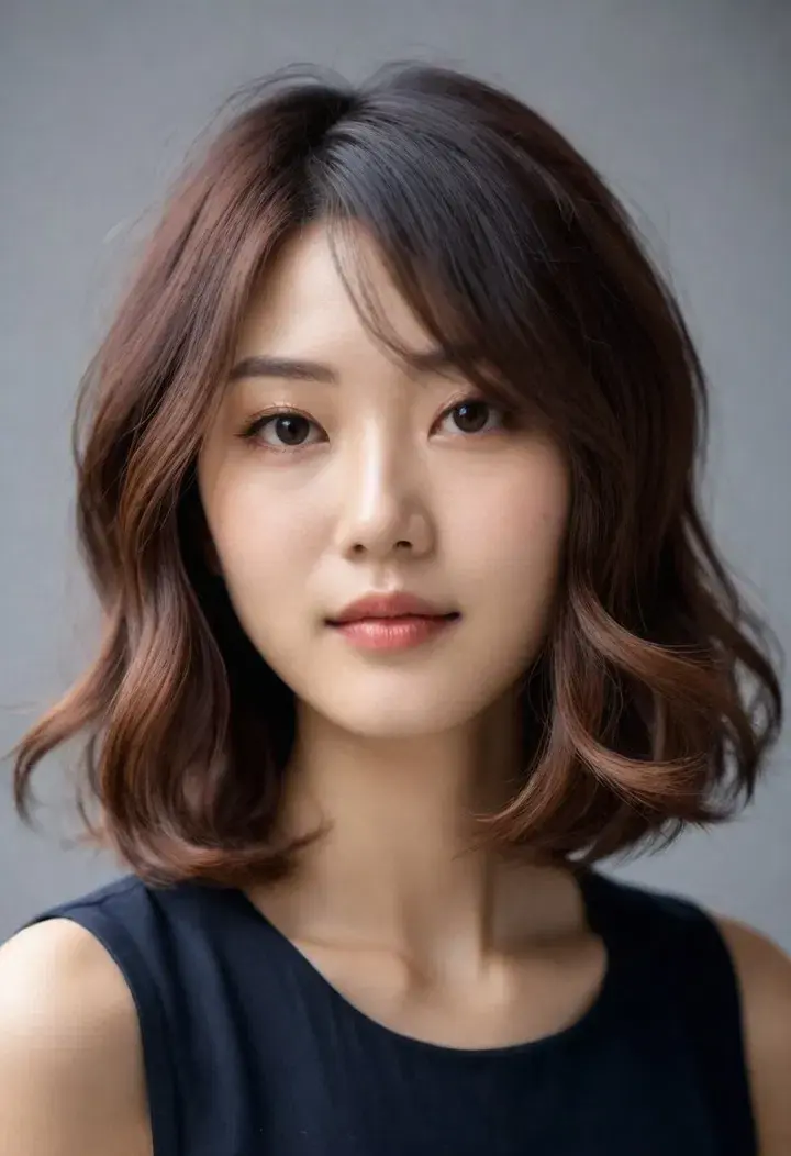 Wavy Lob Japanese hairstyle