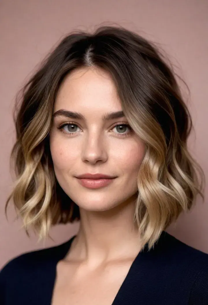 Wavy Lob for wavy hairstyle