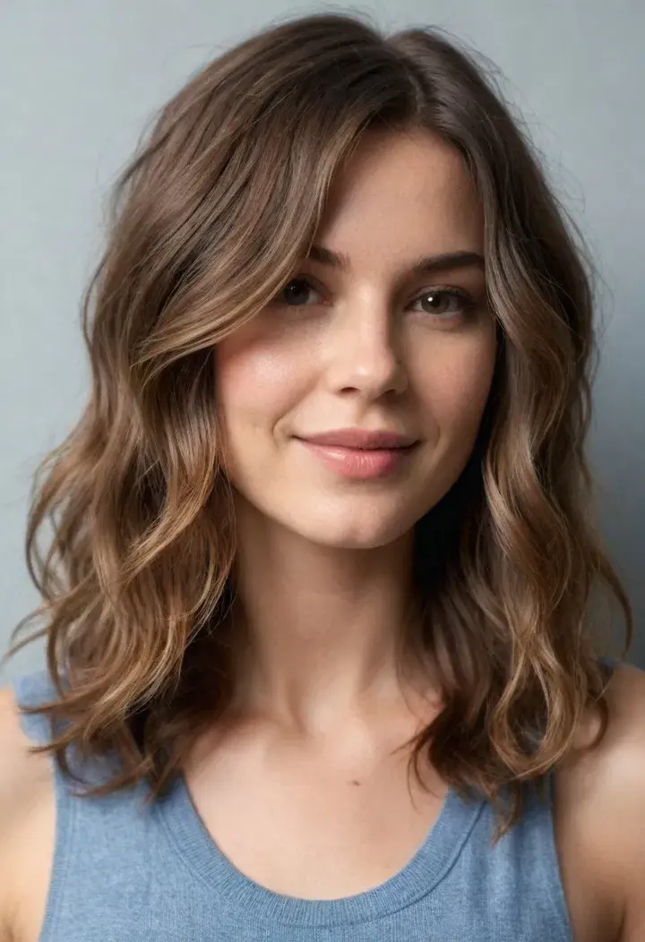 Wavy Mid-Length Cut for medium length hairstyle