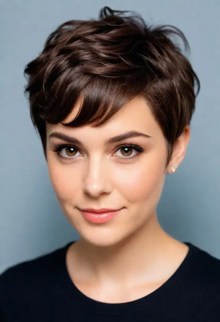 Wavy Pixie Cut for hairstyle