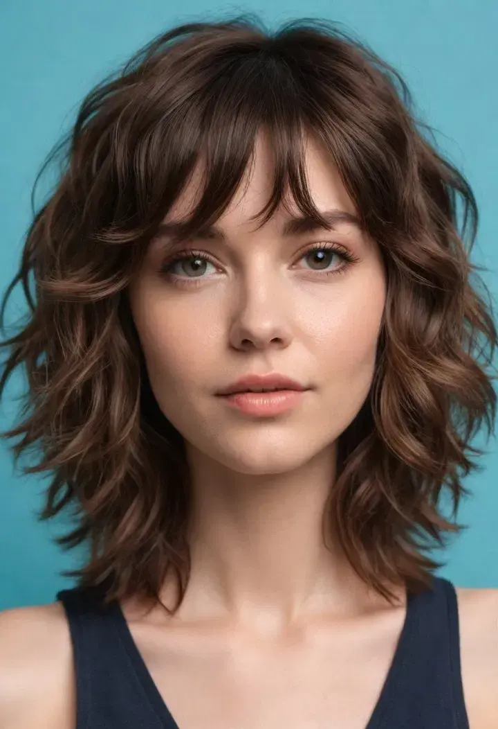  Wavy Shag Cut for wavy hairstyle