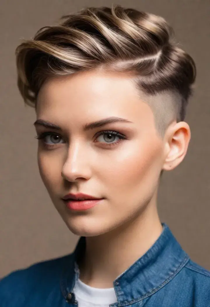 Wavy Undercut for wavy hairstyle