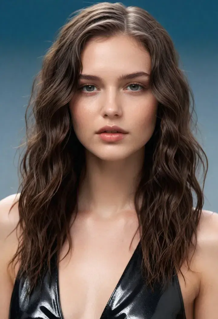 Wet-Look Waves for wavy hairstyle