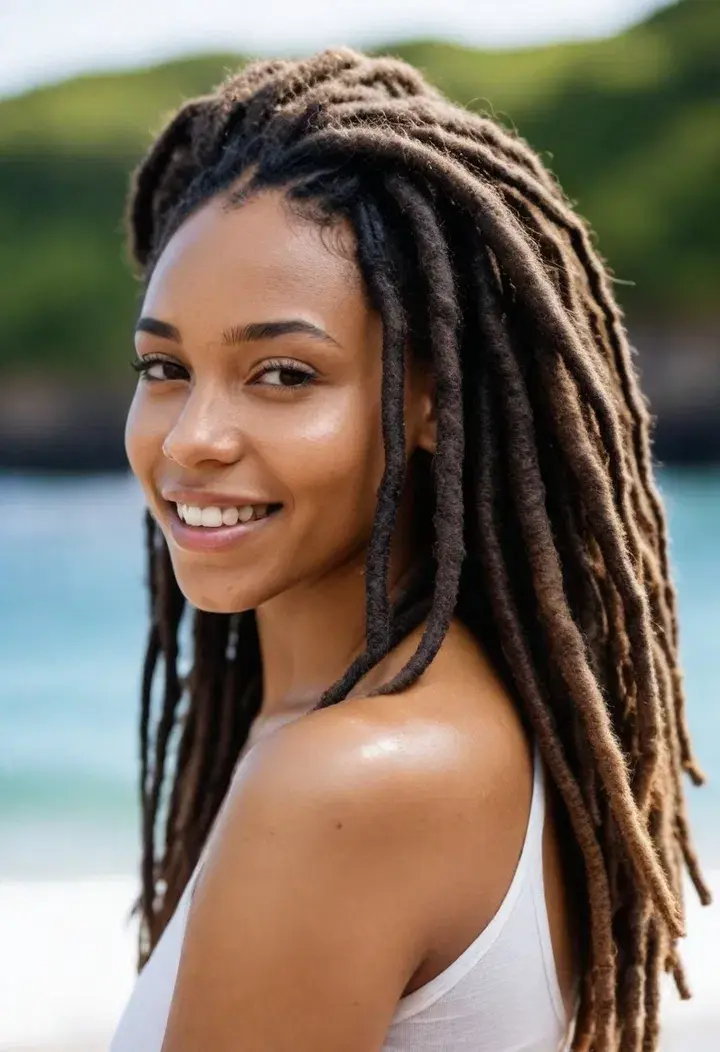 Wet and Wavy Dreadlocks Hairstyle