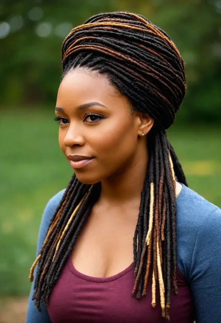 Wrapped Dreadlocks Hairstyle