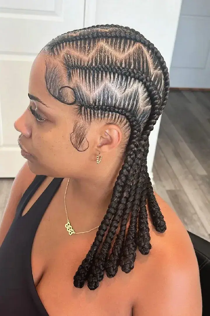. Zig-Zag Dreadlocks Haircut