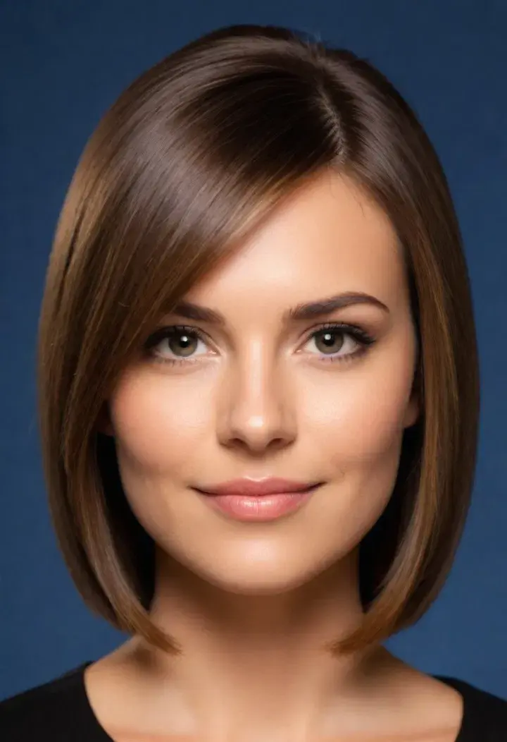 Classic Straight  haircut for around face