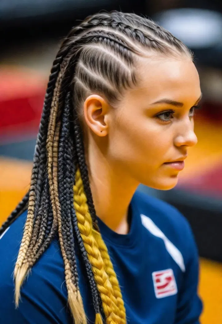  Messy Bun volleyball haircut