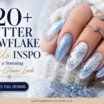 20+ Glitter Snowflake Nails Inspo