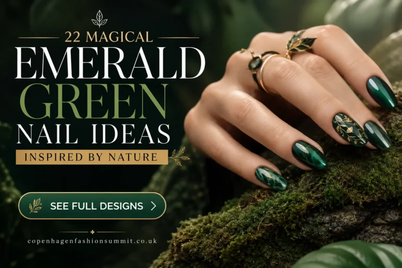 22 Magical Emerald Green Nail Ideas Inspired by Nature