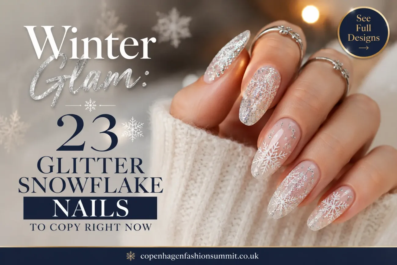 23 Glitter Snowflake Nails
