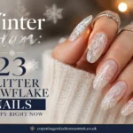 23 Glitter Snowflake Nails