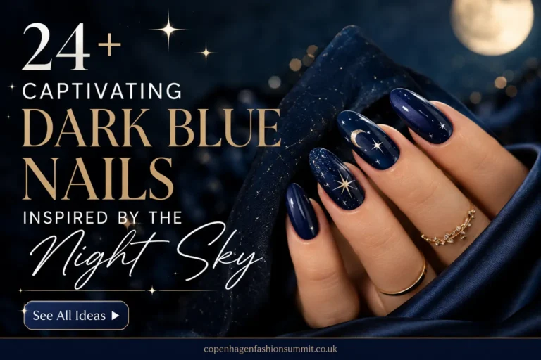 24+ Captivating Dark Blue Nails