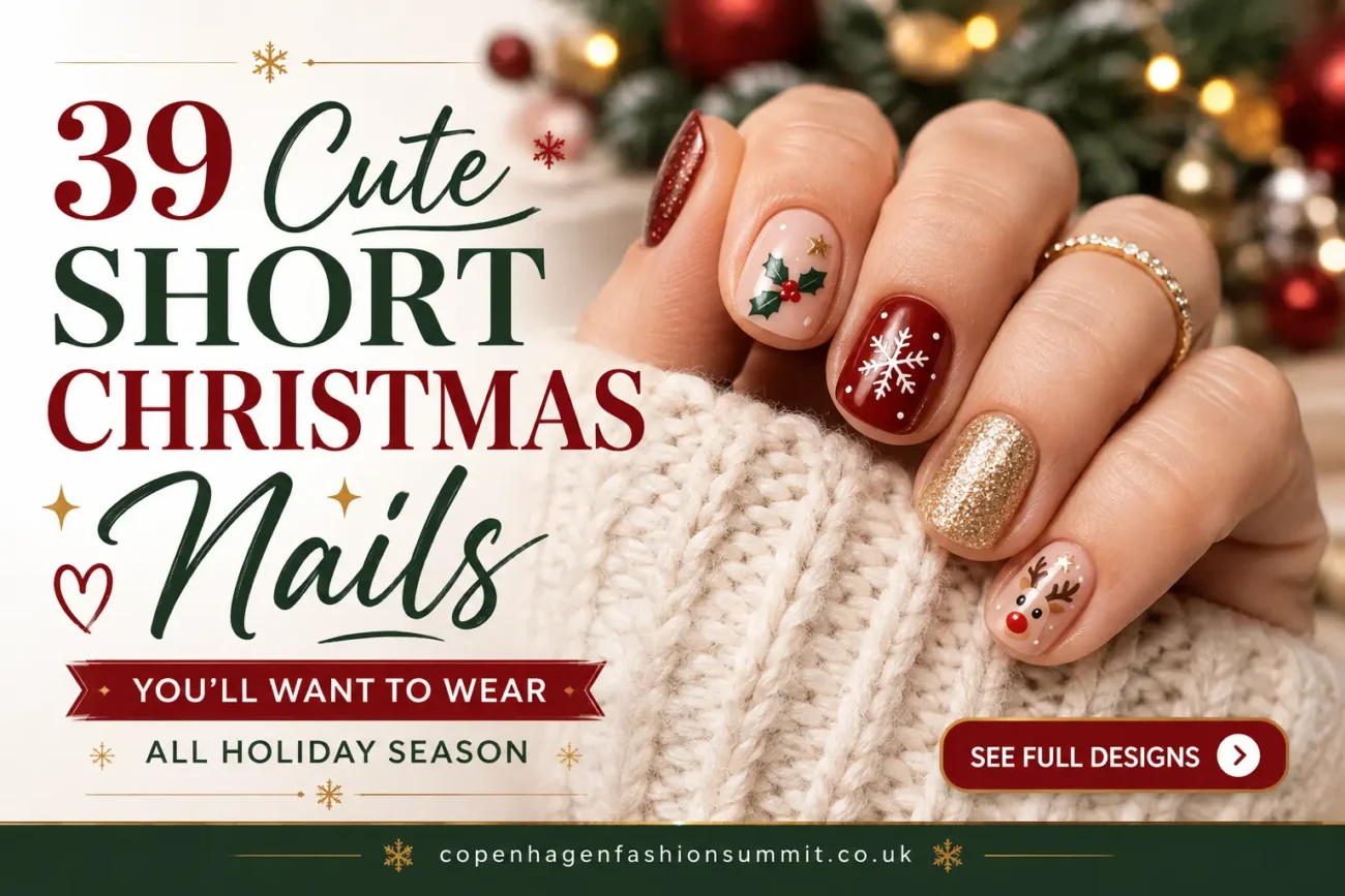 39 Cute Short Christmas Nail