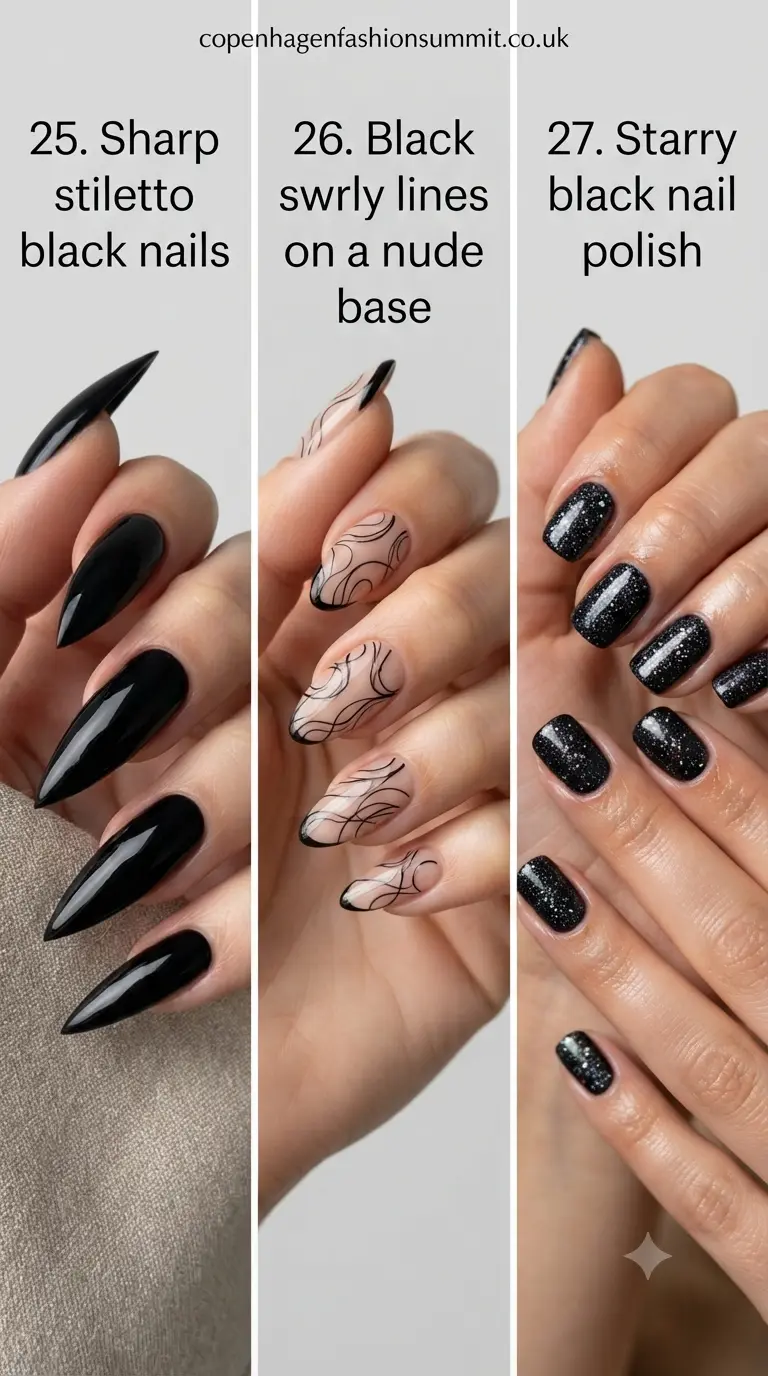  Black Nails With Black Tips last part 